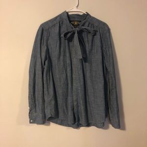 Lucky Brand Denim Tie Button Down